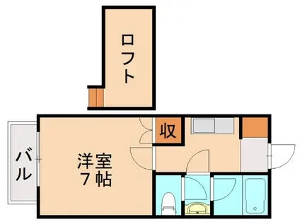 希望ヶ丘ハイツ(1K/1階)の間取り写真