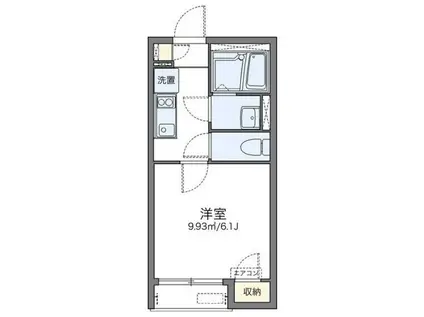 レオネクストヴァンベールIII(1K/2階)の間取り写真