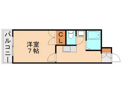 フォーサイト二日市REVIVE(1K/4階)の間取り写真