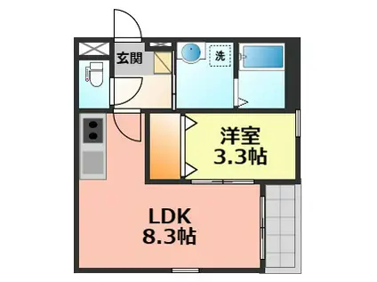 ROBOT HOME 上飯田東町(1LDK/1階)の間取り写真