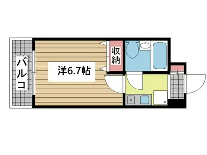 ダイアパレス水木通弐番館(1K/9階)の間取り写真