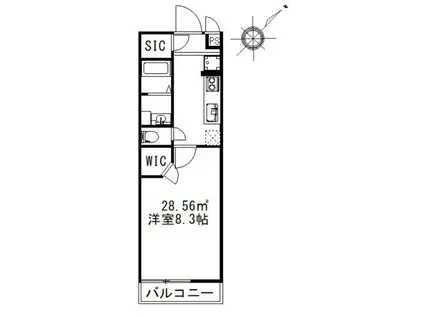 ミキハウスNO.III(1K/3階)の間取り写真