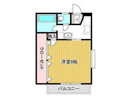 森下ハイツ(1K/1階)の間取り写真