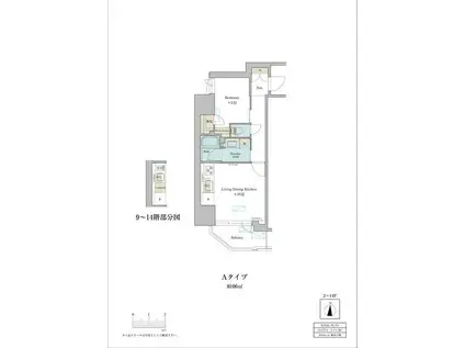 BRILLIA IST 錦糸公園(1LDK/4階)の間取り写真