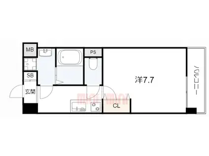 LIVIAZ KOBE CREST(1K/11階)の間取り写真