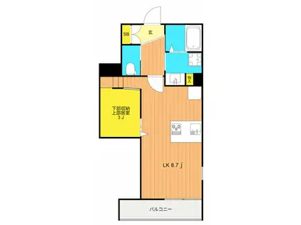 APHRODITE(1LK/3階)の間取り写真