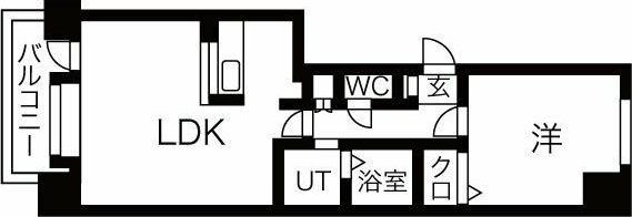 グリーンパレス(1LDK/4階)の間取り写真