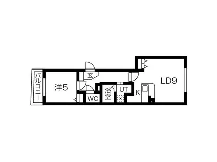 ル・シェル(1LDK/4階)の間取り写真