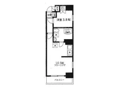 アイ・ウィステリア(1LDK/3階)の間取り写真