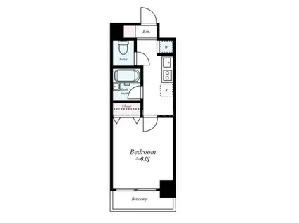 ジュエル明大前(1K/2階)の間取り写真