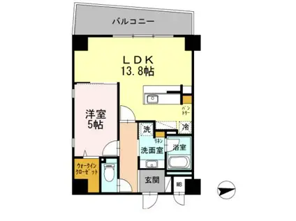 シーピーホームズ(1LDK/5階)の間取り写真