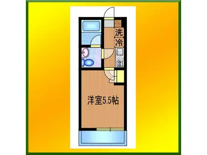 岩崎マンション(1K/2階)の間取り写真