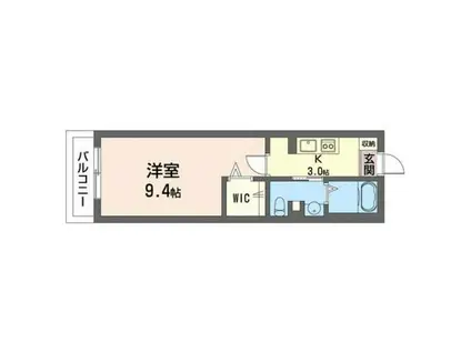 メゾン雅翠苑(1K/3階)の間取り写真