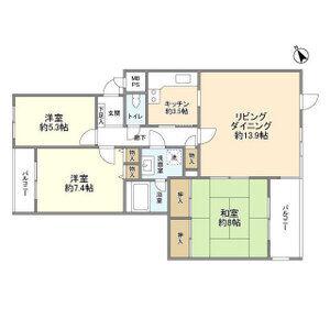 テラス浜田山ガーデニア(3LDK/1階)の間取り写真