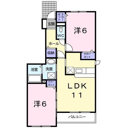 ソフィアコート(2LDK/1階)の間取り写真