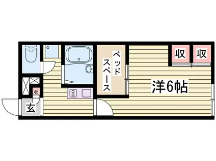 レオパレスグレース(1K/2階)の間取り写真