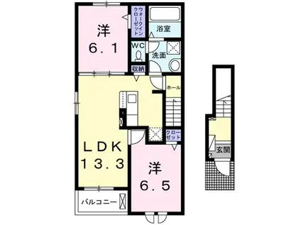 メゾン・サピー III(2LDK/2階)の間取り写真