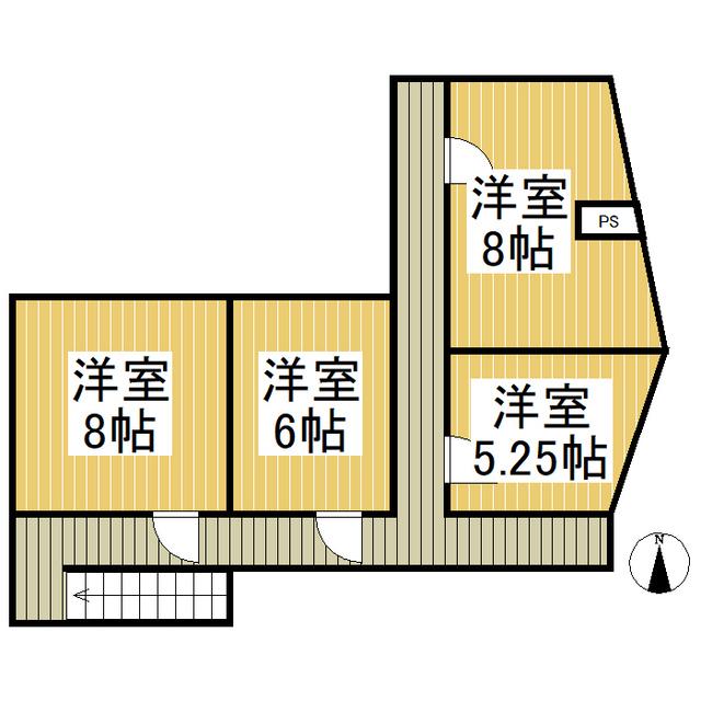 バック信濃屋ビル(ワンルーム/3階)の間取り写真