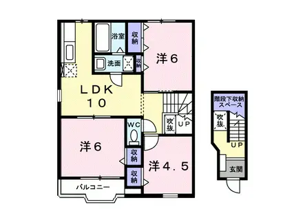 アルカディアIII(3LDK/2階)の間取り写真