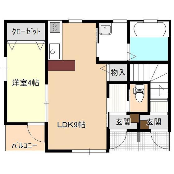 ブルージュ青山(1LDK/1階)の間取り写真