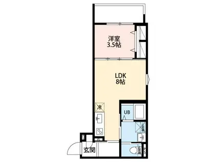 ROBOT HOME 東所沢IV(1LDK/1階)の間取り写真