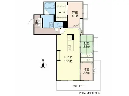 シャーメゾン BLOOM STAGE(3LDK/3階)の間取り写真