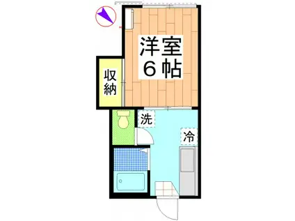 ニューグリーンハイツ(1K/2階)の間取り写真