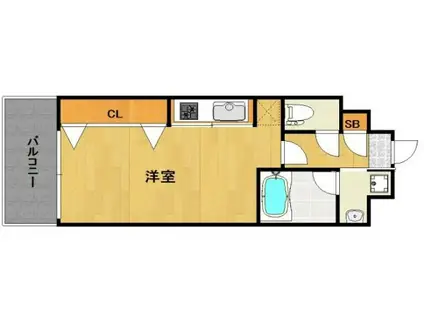 ＪＲ鹿児島本線 箱崎駅 徒歩5分 9階建 築18年(ワンルーム/9階)の間取り写真