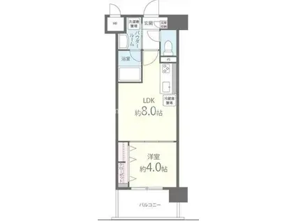 シャイニング福島離宮(1LDK/5階)の間取り写真