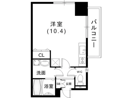 SDグランツ神戸大開通(ワンルーム/6階)の間取り写真