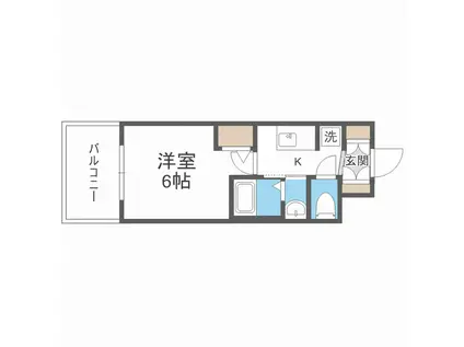 エステムコート大阪ウエストII(1K/10階)の間取り写真