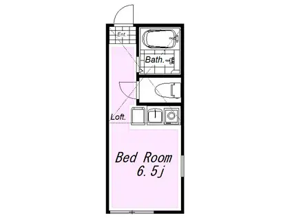 ユナイト白楽ミッテランの杜(ワンルーム/1階)の間取り写真