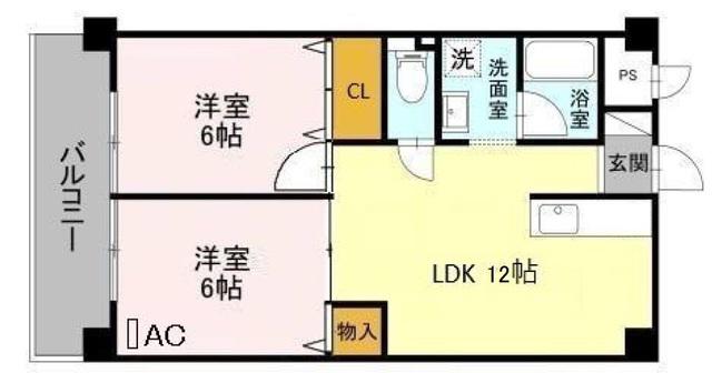 ファーロ(2LDK/4階)の間取り写真