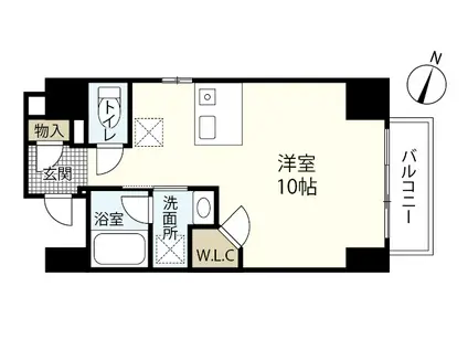 メゾンド銀山(ワンルーム/6階)の間取り写真