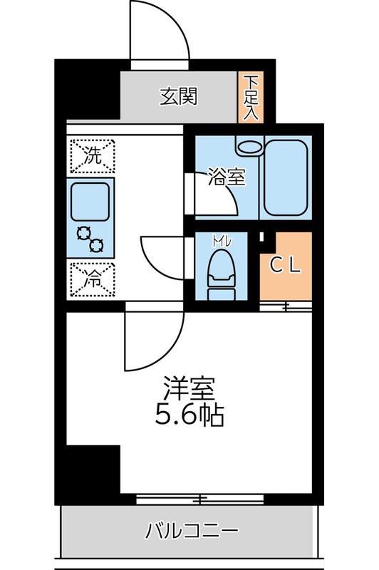 コンフォートタイム大森(1K/7階)の間取り写真
