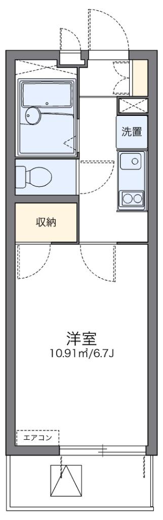 レオパレスエミネンス28(1K/4階)の間取り写真