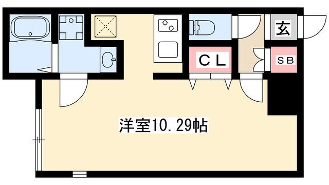 BRANCHE桜山(1K/2階)の間取り写真