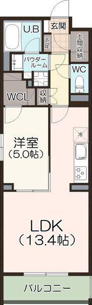 グラーツ F(1LDK/3階)の間取り写真