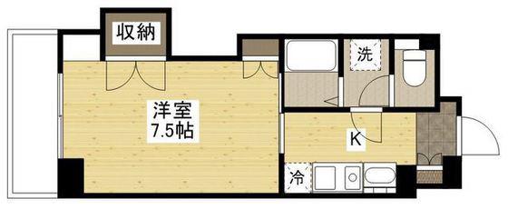 KSB 祇園(1K/4階)の間取り写真