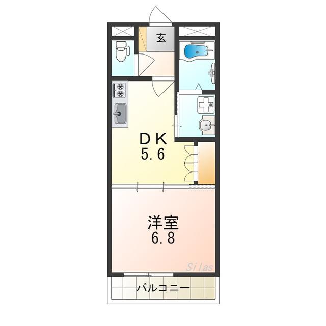 ONES(1DK/2階)の間取り写真