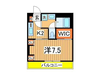 リブリ・LIKO(1K/1階)の間取り写真