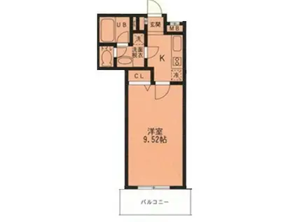 クレアーレ両国(1K/6階)の間取り写真