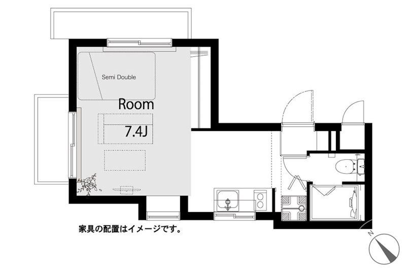 セザール中延(ワンルーム/4階)の間取り写真