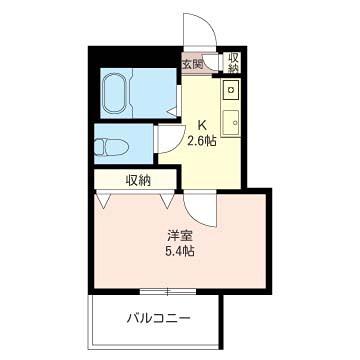 サンドウェルアミスコ(1K/2階)の間取り写真