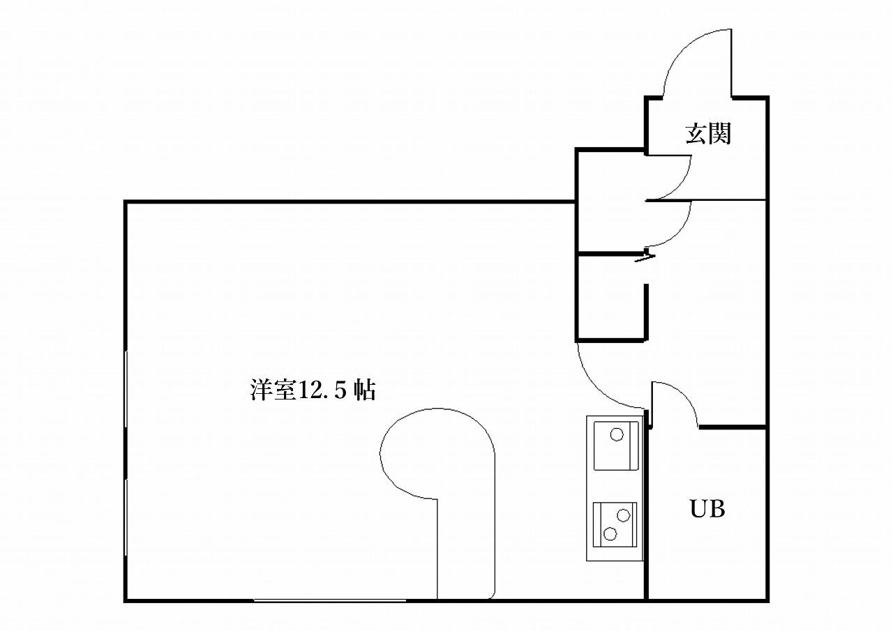 グランヴィレッジ泉が丘(ワンルーム/1階)の間取り写真