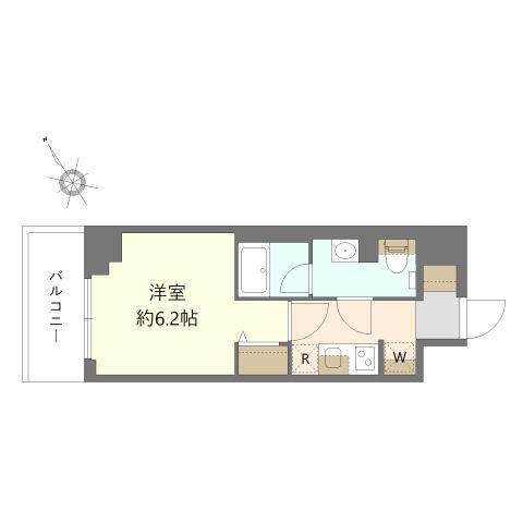 レジデンス船橋東中山(1K/2階)の間取り写真