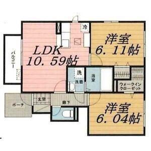 プライム スクエア(2LDK/1階)の間取り写真