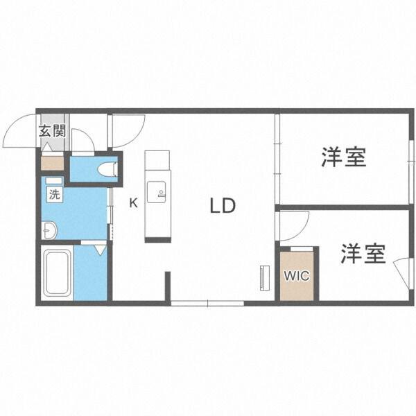 CLASSE 6・1(2LDK/1階)の間取り写真