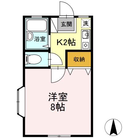 トレビアンハイツ(1K/1階)の間取り写真