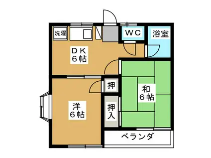 第2ドルチェ西葛西(2DK/2階)の間取り写真